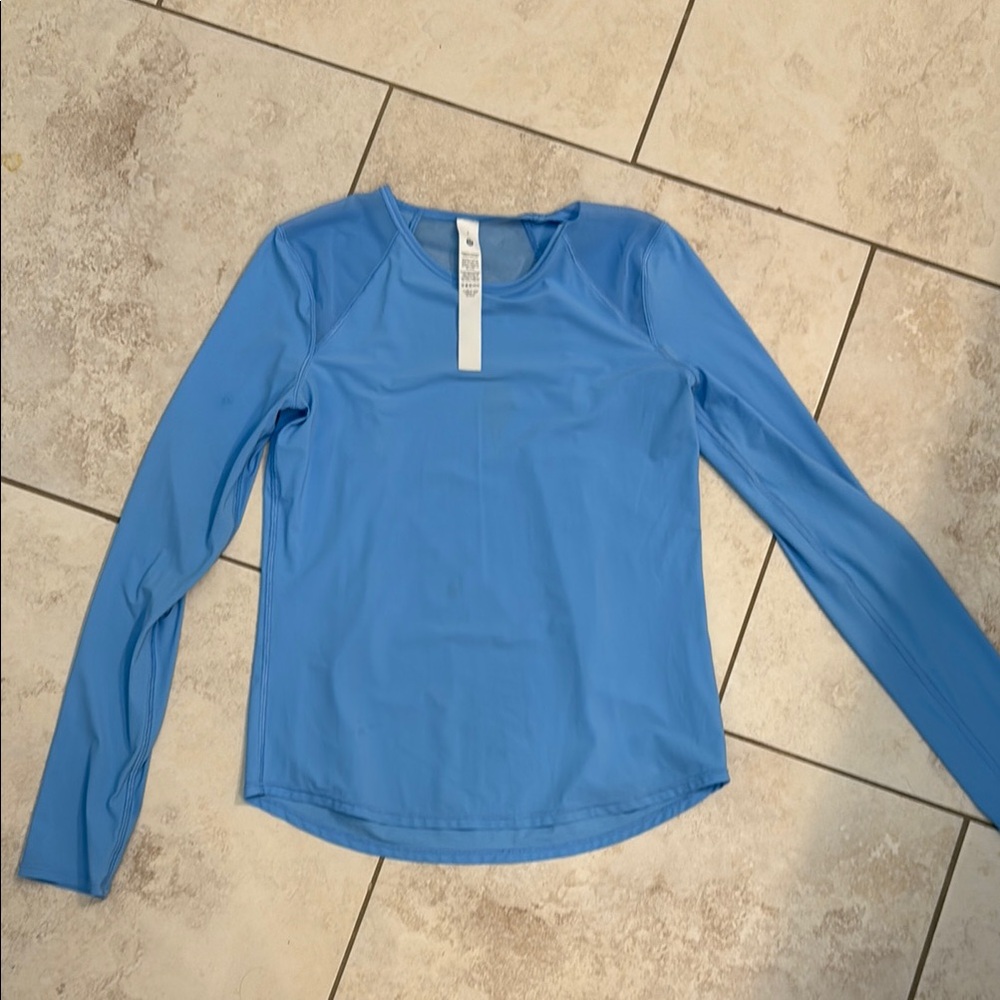 Lululemon Athletica Blue Fitted Long Sleeve Tee